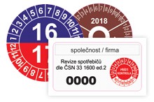 Kontrolní, kalibrační a inventární štítky