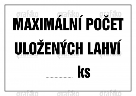 Maximální počet uložených lahví