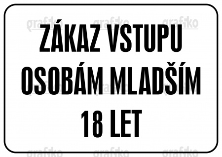 Zákaz vstupu osobám mladším 18 let